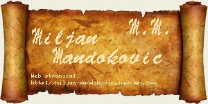 Miljan Mandoković vizit kartica